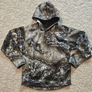 Realtree Boys XS (4/5) Camo Hoodie Rugged Terrain Print Soft Fleece Zip Pockets